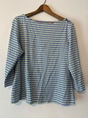 J. McLaughlin Wavesong Striped Boat Neck Blouse